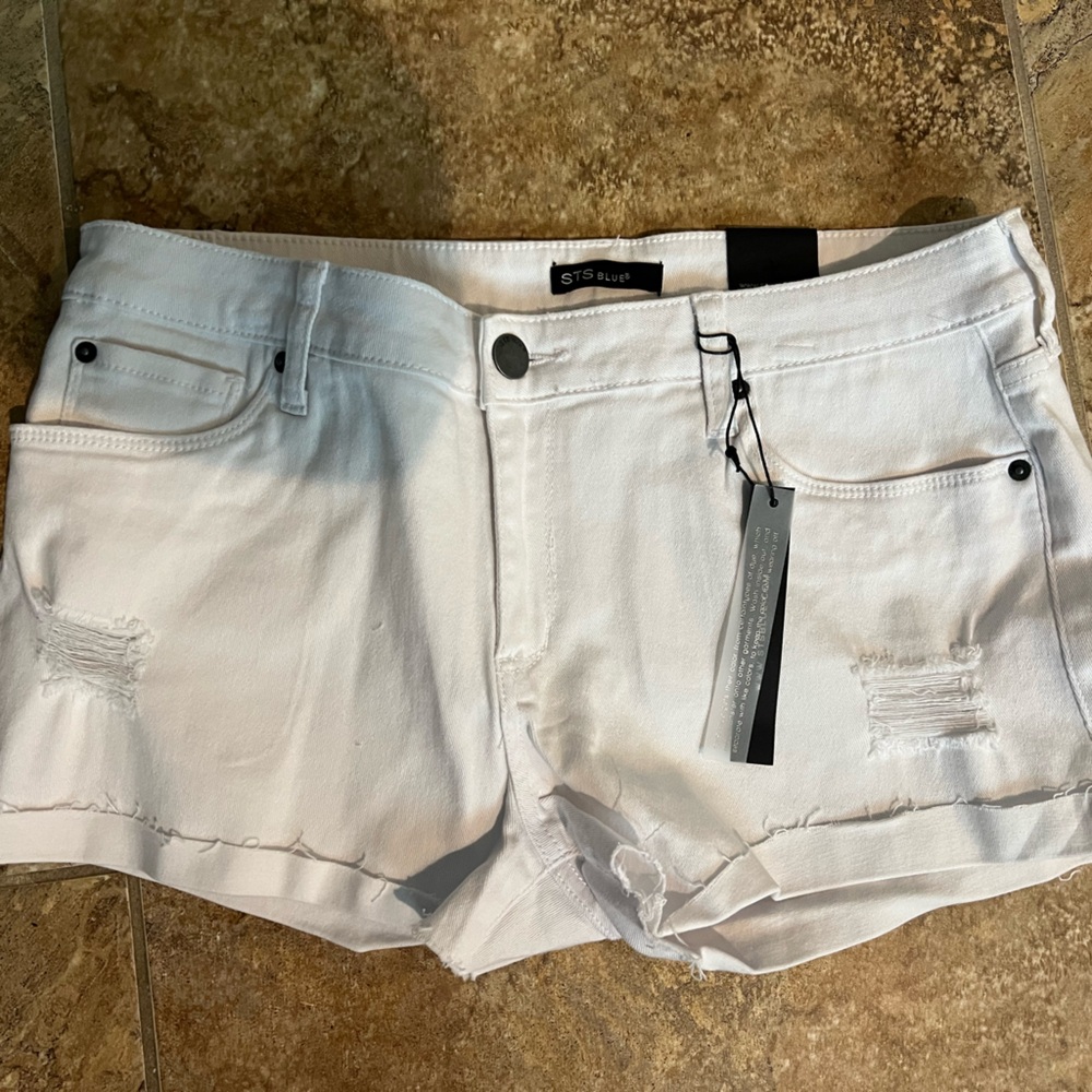 STS Blue Women's White Jean Shorts